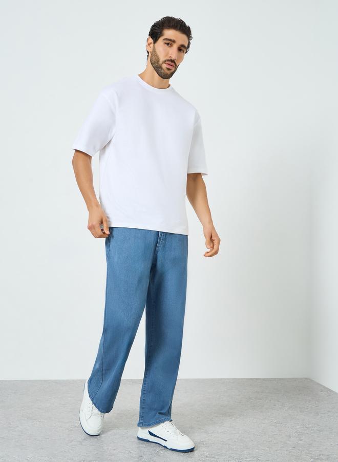 ستايلي بنطال جينز رجالي بقصة واسعة - Image 1